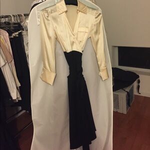 DVF Diane Von Furstenberg Mixed Media Wrap Dress